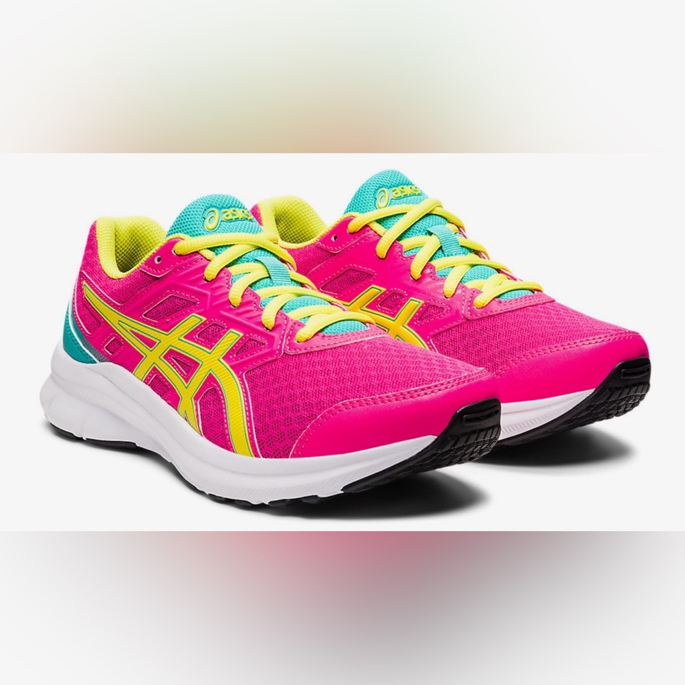 ASICS Jolt 3 Grade School Pink Glo/Sour Yuzu size 4